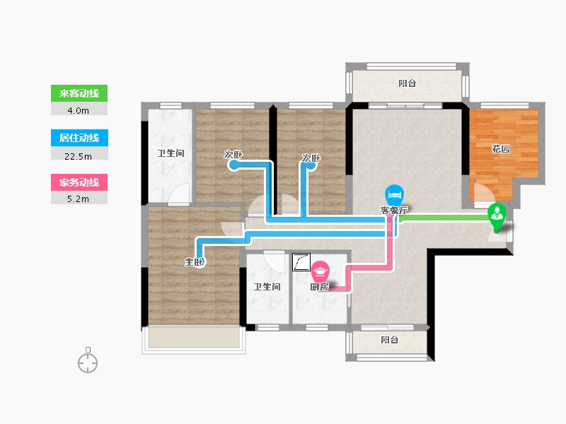 广东省-佛山市-碧桂园岭南盛世-97.61-户型库-动静线