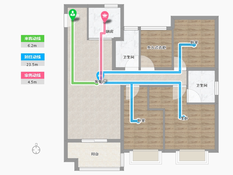 安徽省-合肥市-信达华宇锦绣龙川-98.41-户型库-动静线