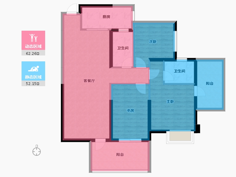 广西壮族自治区-南宁市-盛科城-102.58-户型库-动静分区