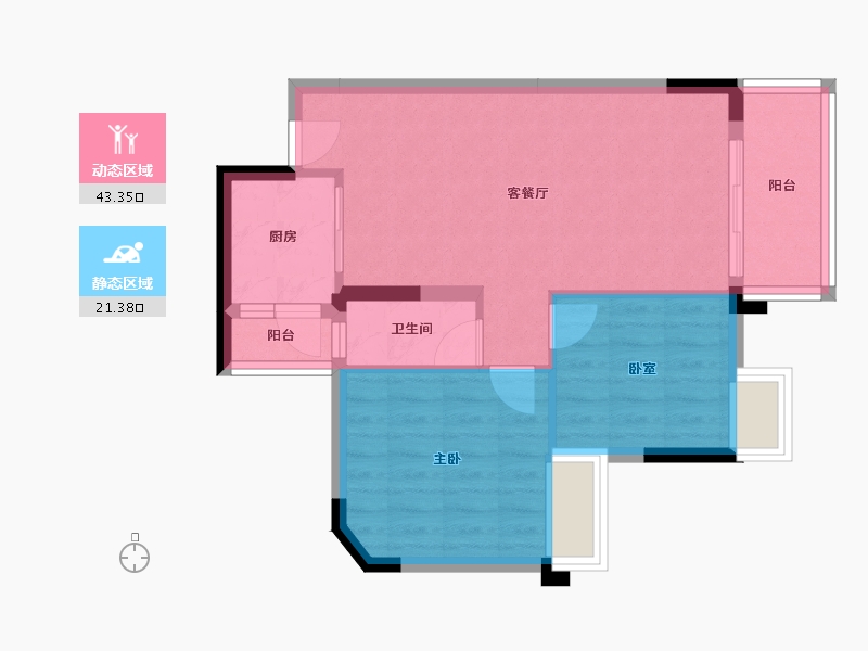 广东省-广州市-嘉霖聚和尊悦台-58.09-户型库-动静分区