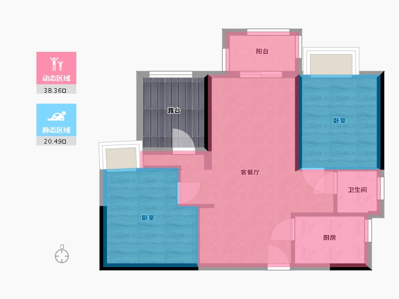 广东省-汕头市-阳光水岸雅居-70.00-户型库-动静分区