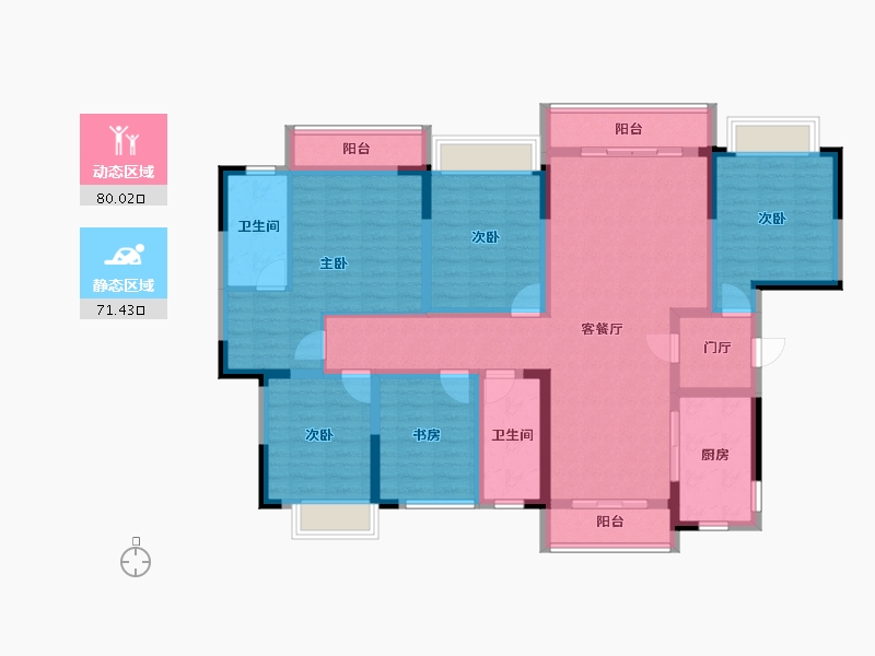 广西壮族自治区-南宁市-广源华府-133.88-户型库-动静分区