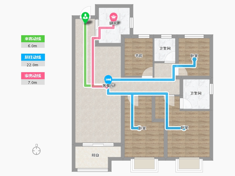 山西省-太原市-太原·龙湖天鉅-87.27-户型库-动静线