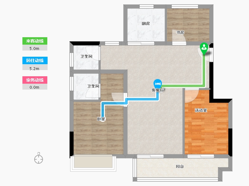 安徽省-六安市-新滨湖孔雀城-81.60-户型库-动静线