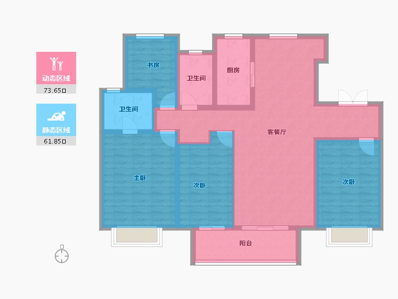 江苏省-常州市-熙悦府-121.41-户型库-动静分区