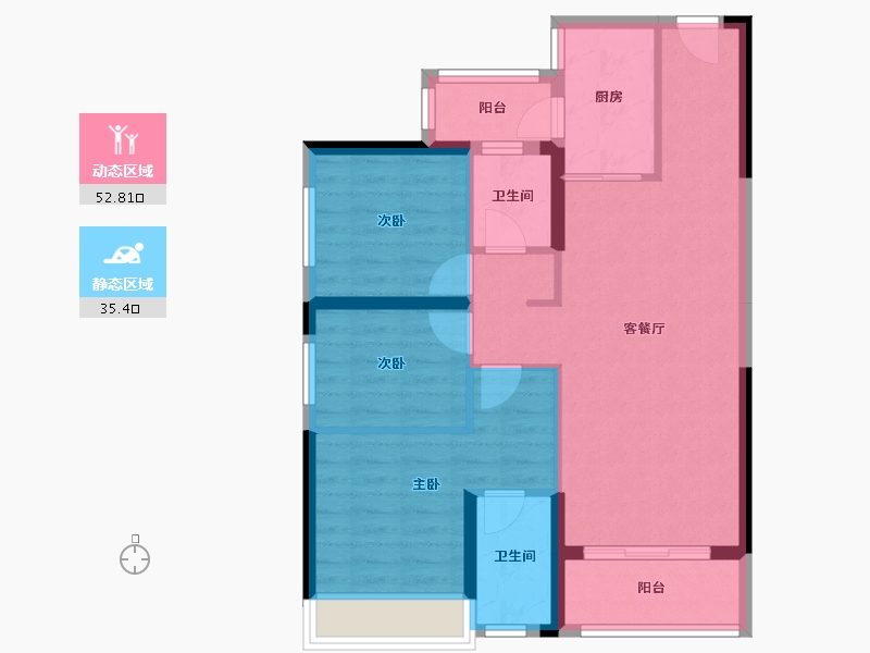 广东省-肇庆市-碧桂园龙熹山-78.58-户型库-动静分区