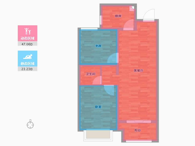 山西省-晋中市-辰兴颐郡-62.45-户型库-动静分区