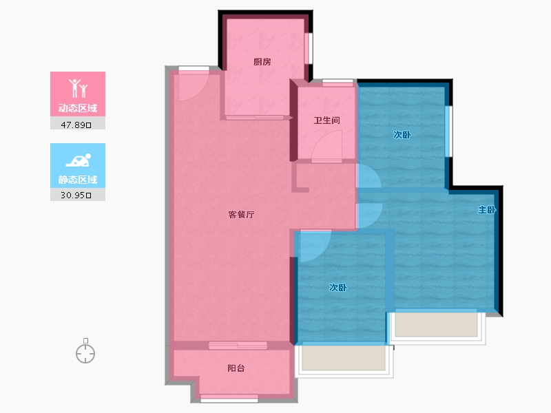 广东省-广州市-兰亭香麓-70.40-户型库-动静分区