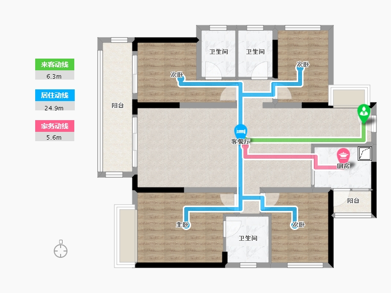 广东省-肇庆市-湾区西部华侨城-108.01-户型库-动静线