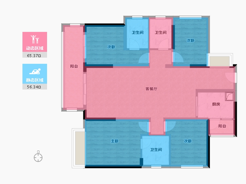 广东省-肇庆市-湾区西部华侨城-108.01-户型库-动静分区