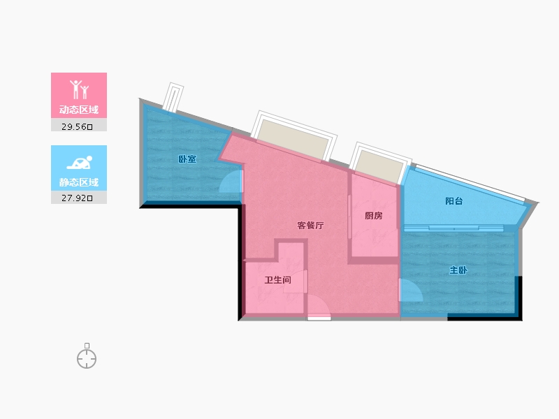 广东省-广州市-时代珑星-51.08-户型库-动静分区