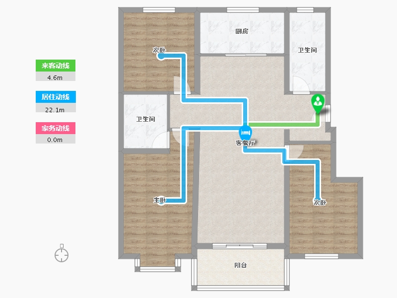 河北省-邢台市-锦绣华庭-112.34-户型库-动静线