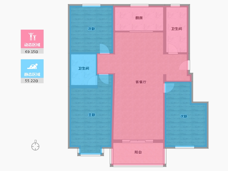 河北省-邢台市-锦绣华庭-112.34-户型库-动静分区