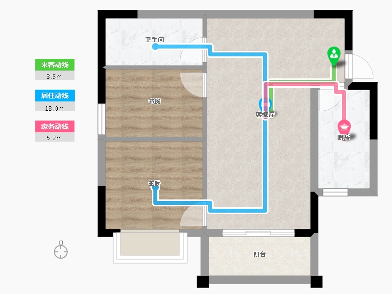 广西壮族自治区-南宁市-汉军冠江台-55.36-户型库-动静线