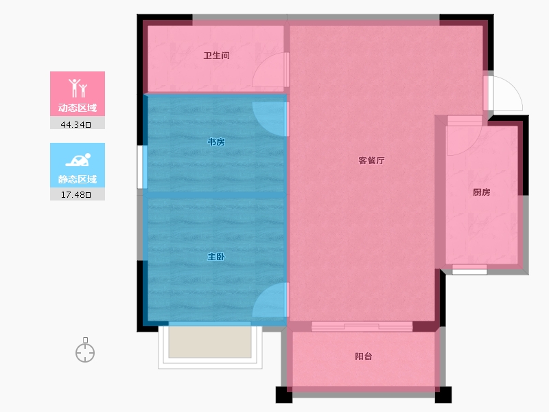 广西壮族自治区-南宁市-汉军冠江台-55.36-户型库-动静分区