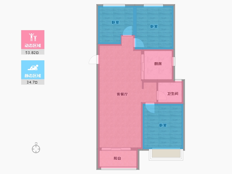 山西省-太原市-中海国际社区-79.21-户型库-动静分区