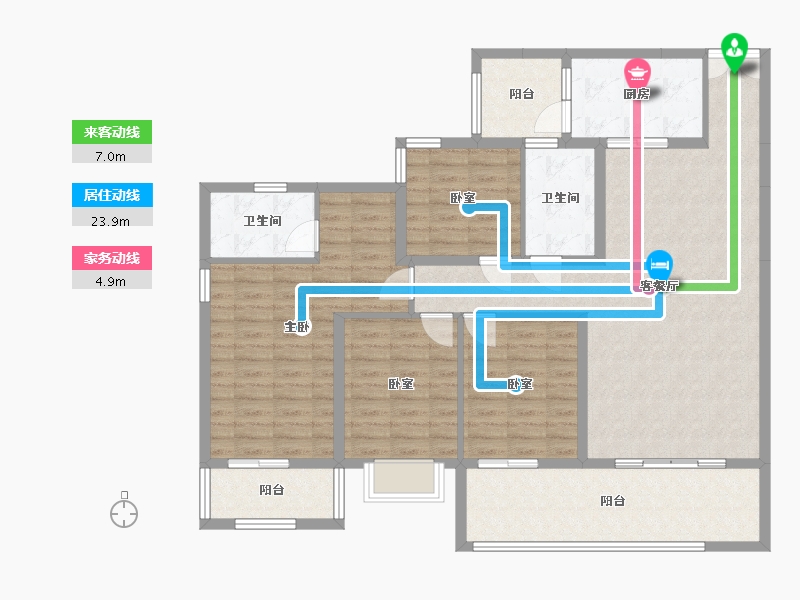 贵州省-黔西南布依族苗族自治州-鑫凯桔山湖-130.00-户型库-动静线