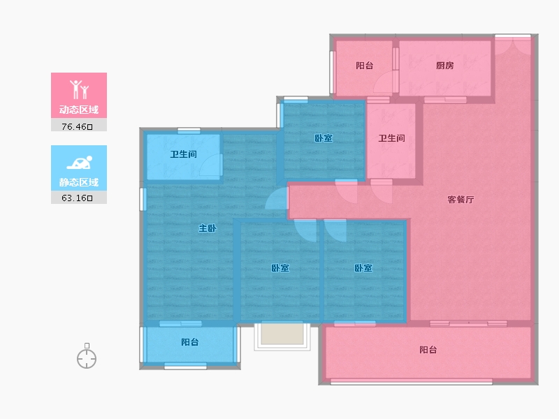 贵州省-黔西南布依族苗族自治州-鑫凯桔山湖-130.00-户型库-动静分区