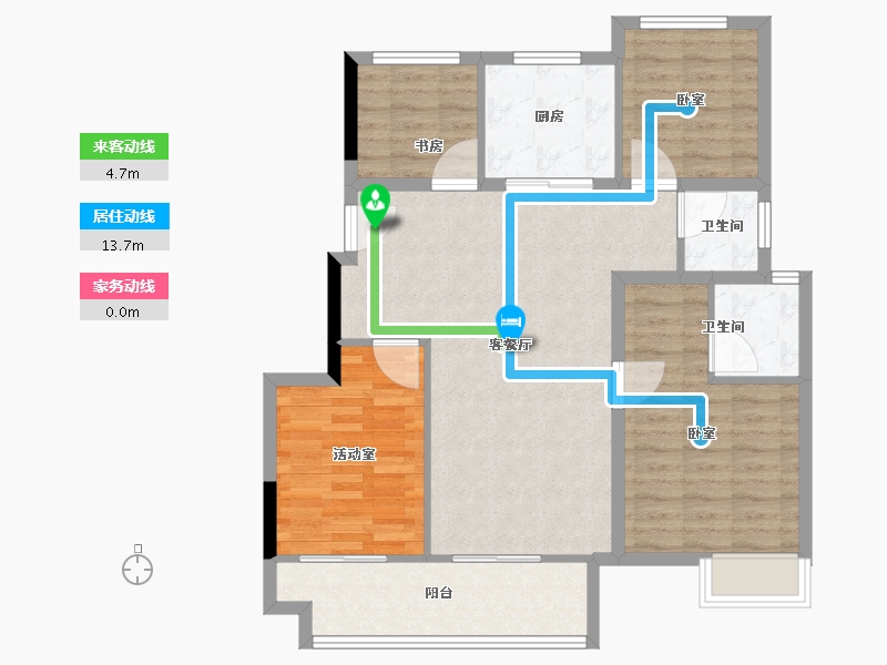 安徽省-六安市-新滨湖孔雀城-93.60-户型库-动静线