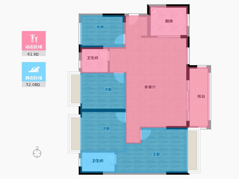 广东省-佛山市-海伦堡菁华府-103.18-户型库-动静分区