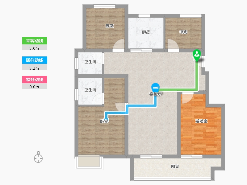 安徽省-六安市-新滨湖孔雀城-94.40-户型库-动静线