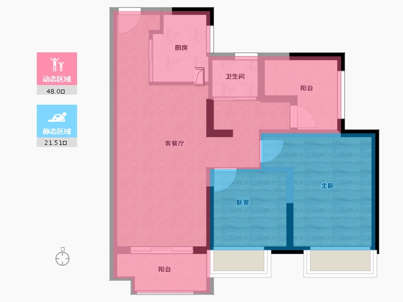 广东省-佛山市-中建顺控云熙悦城-61.00-户型库-动静分区