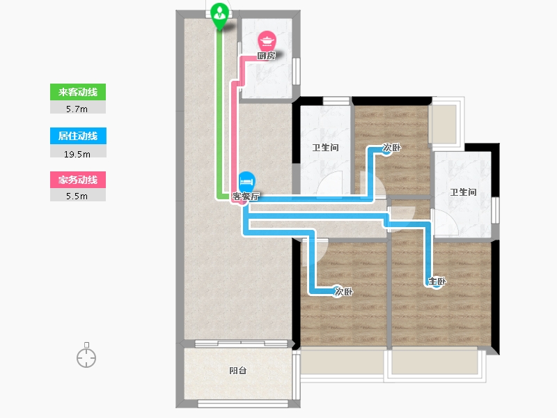 广东省-广州市-光大ONE+-74.88-户型库-动静线