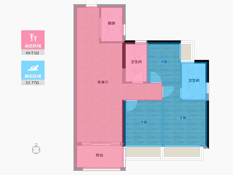 广东省-广州市-光大ONE+-74.88-户型库-动静分区