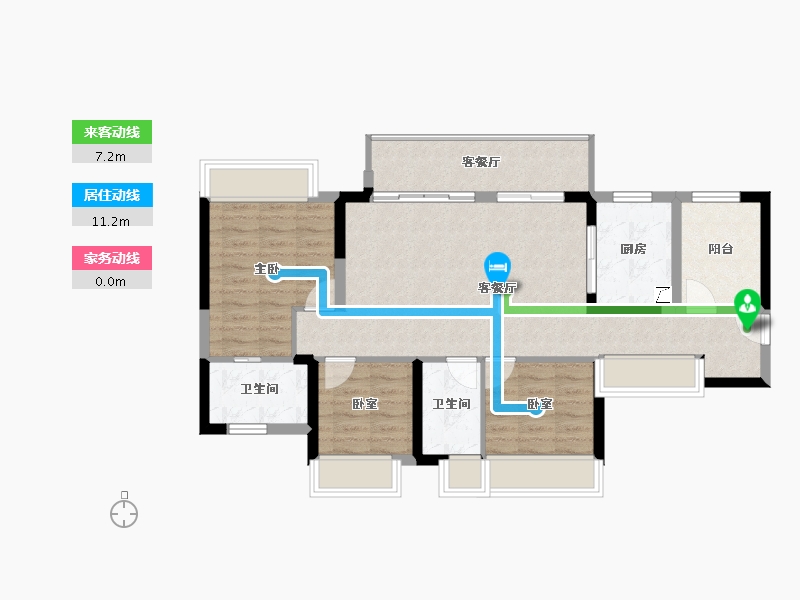 广东省-佛山市-中建顺控云熙悦城-84.87-户型库-动静线