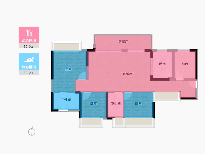 广东省-佛山市-中建顺控云熙悦城-84.87-户型库-动静分区