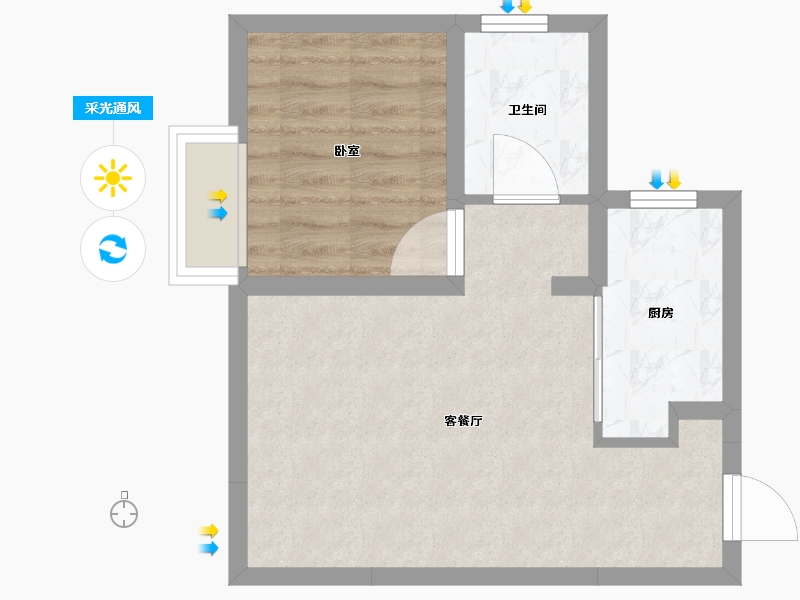 山西省-太原市-太原·龙湖天鉅-42.40-户型库-采光通风