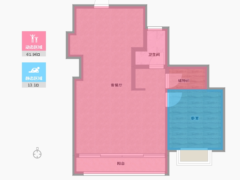 黑龙江省-哈尔滨市-融创四季宸阅-68.00-户型库-动静分区