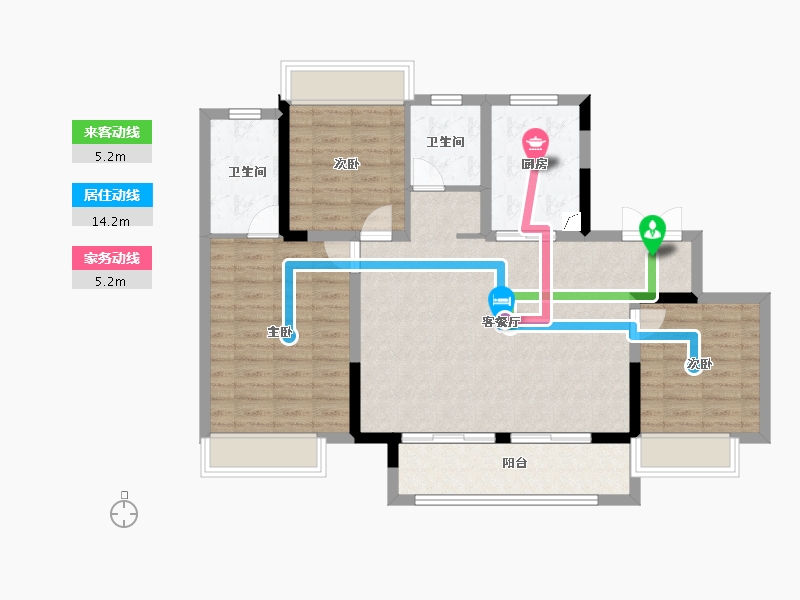 江苏省-常州市-中奥雍锦园-96.00-户型库-动静线