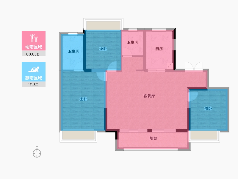 江苏省-常州市-中奥雍锦园-96.00-户型库-动静分区