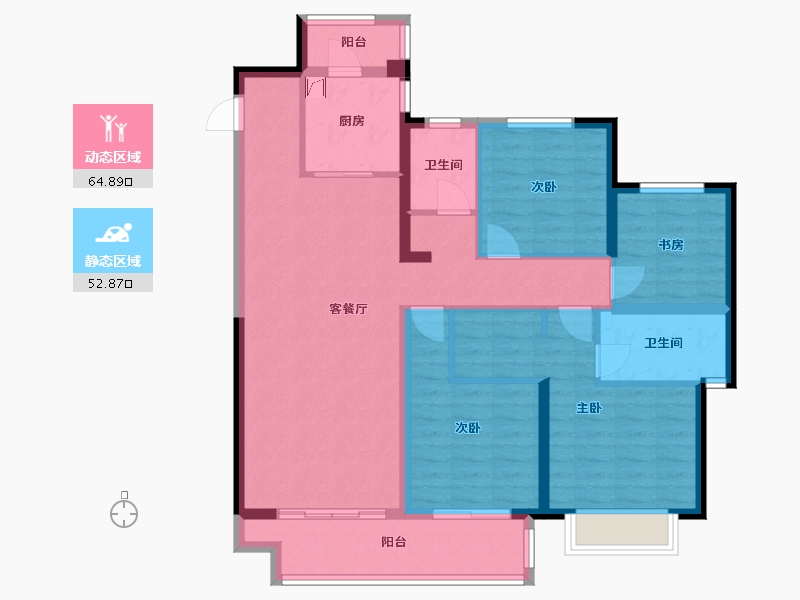 山东省-济宁市-幸福里嘉苑-105.00-户型库-动静分区