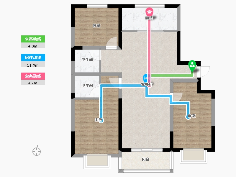 山西省-太原市-融超悦府-88.40-户型库-动静线