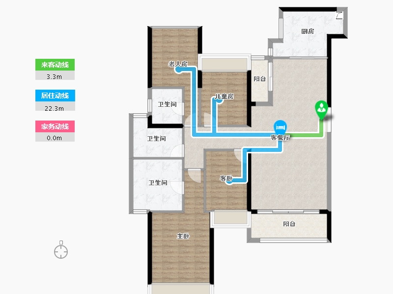 广东省-佛山市-三水冠军城-129.73-户型库-动静线