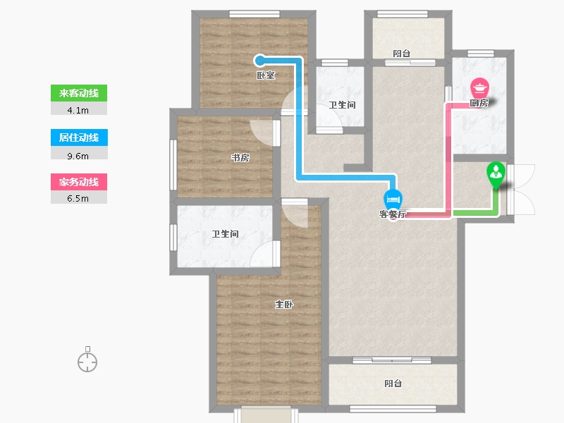 甘肃省-兰州市-兰石豪布斯卡-111.01-户型库-动静线