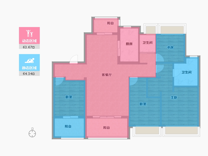 广东省-佛山市-万科天空之城-115.41-户型库-动静分区