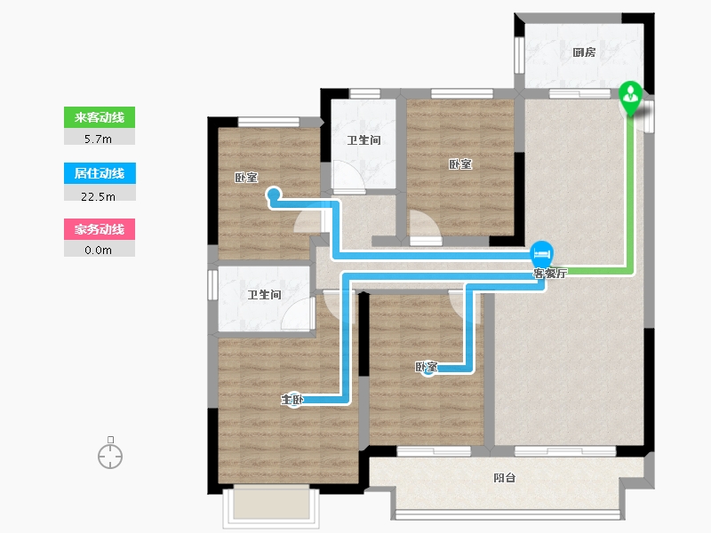 江苏省-常州市-天宁融悦府-97.67-户型库-动静线