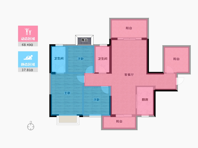 广西壮族自治区-南宁市-南宁锦樾府-95.41-户型库-动静分区