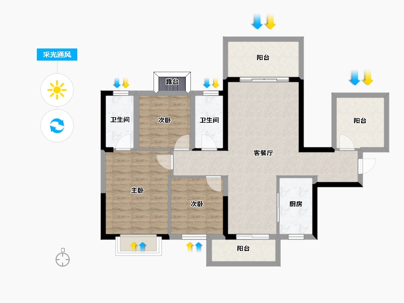 广西壮族自治区-南宁市-南宁锦樾府-95.41-户型库-采光通风