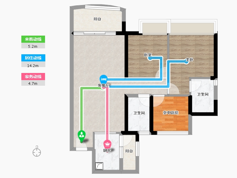 广东省-佛山市-三水冠军城-73.56-户型库-动静线