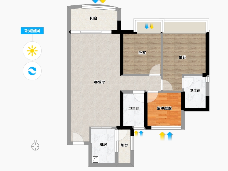 广东省-佛山市-三水冠军城-73.56-户型库-采光通风