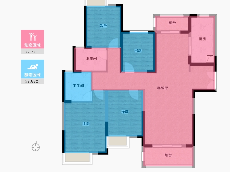 湖北省-武汉市-南德长江城-107.00-户型库-动静分区