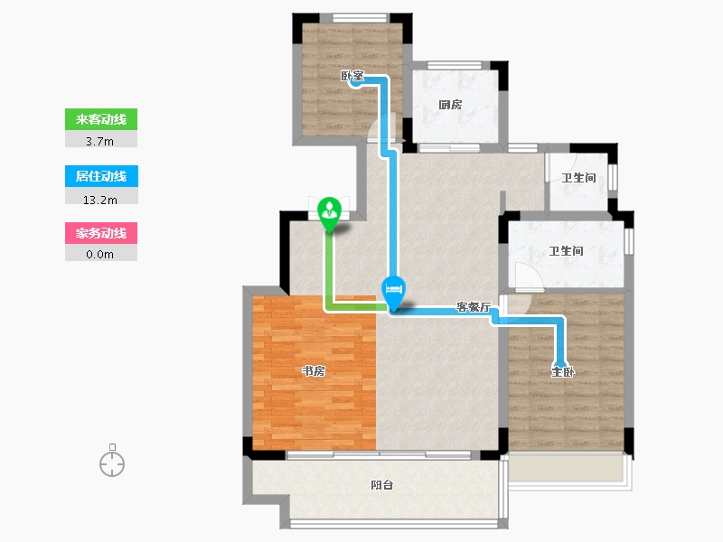 安徽省-合肥市-世茂国风-95.69-户型库-动静线