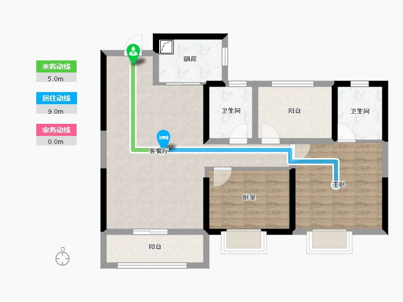 山西省-太原市-鑫光·星悦城-83.30-户型库-动静线