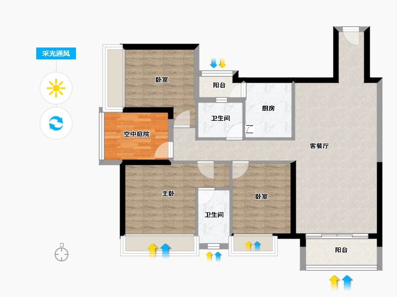 广东省-佛山市-三水冠军城-97.15-户型库-采光通风