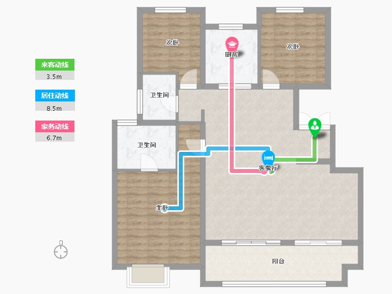 江苏省-常州市-熙悦府-106.20-户型库-动静线