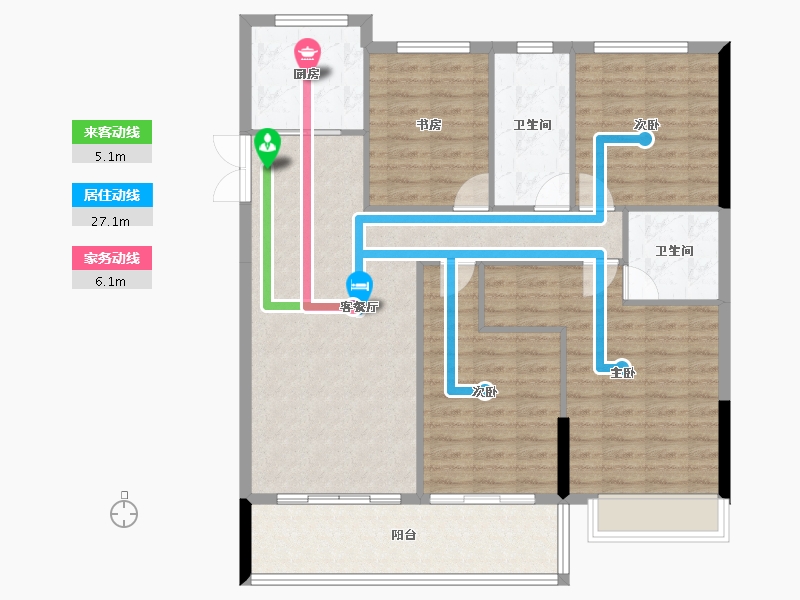 浙江省-杭州市-佳源湘湖印象-112.48-户型库-动静线